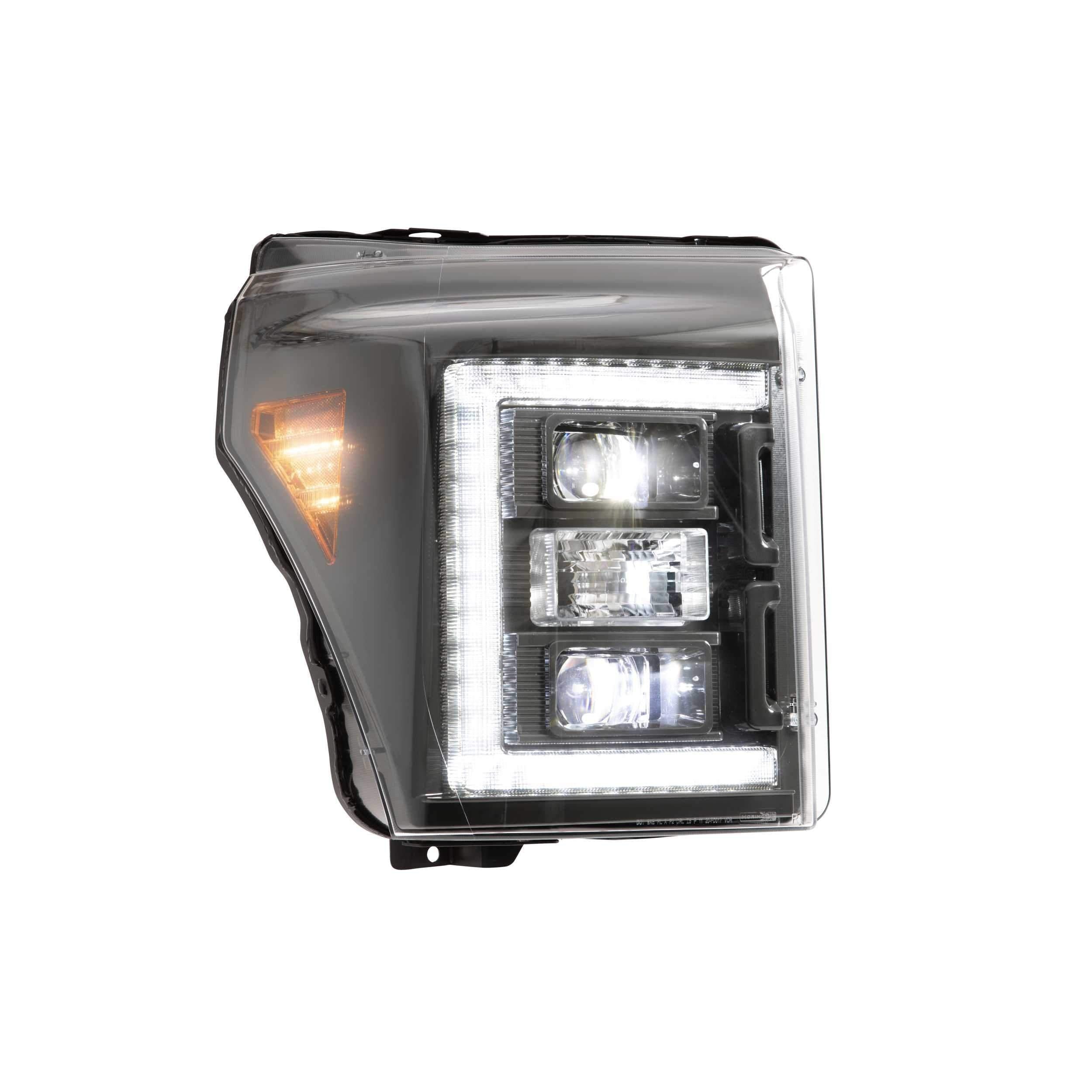 2011 - 2016 Ford Superduty 6.7L Powerstroke XB Hybrid LED Smoked Headlights (LF553) - Budget - Friendly Upgrade