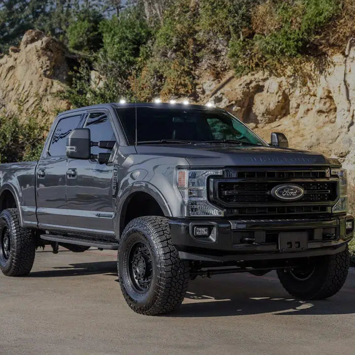 2017 - 2024 Ford Super Duty Powerstroke 5 - Pack Ultra High - Power 2 - Way Cab Roof LED Lights with Multiple Lenses & Colors