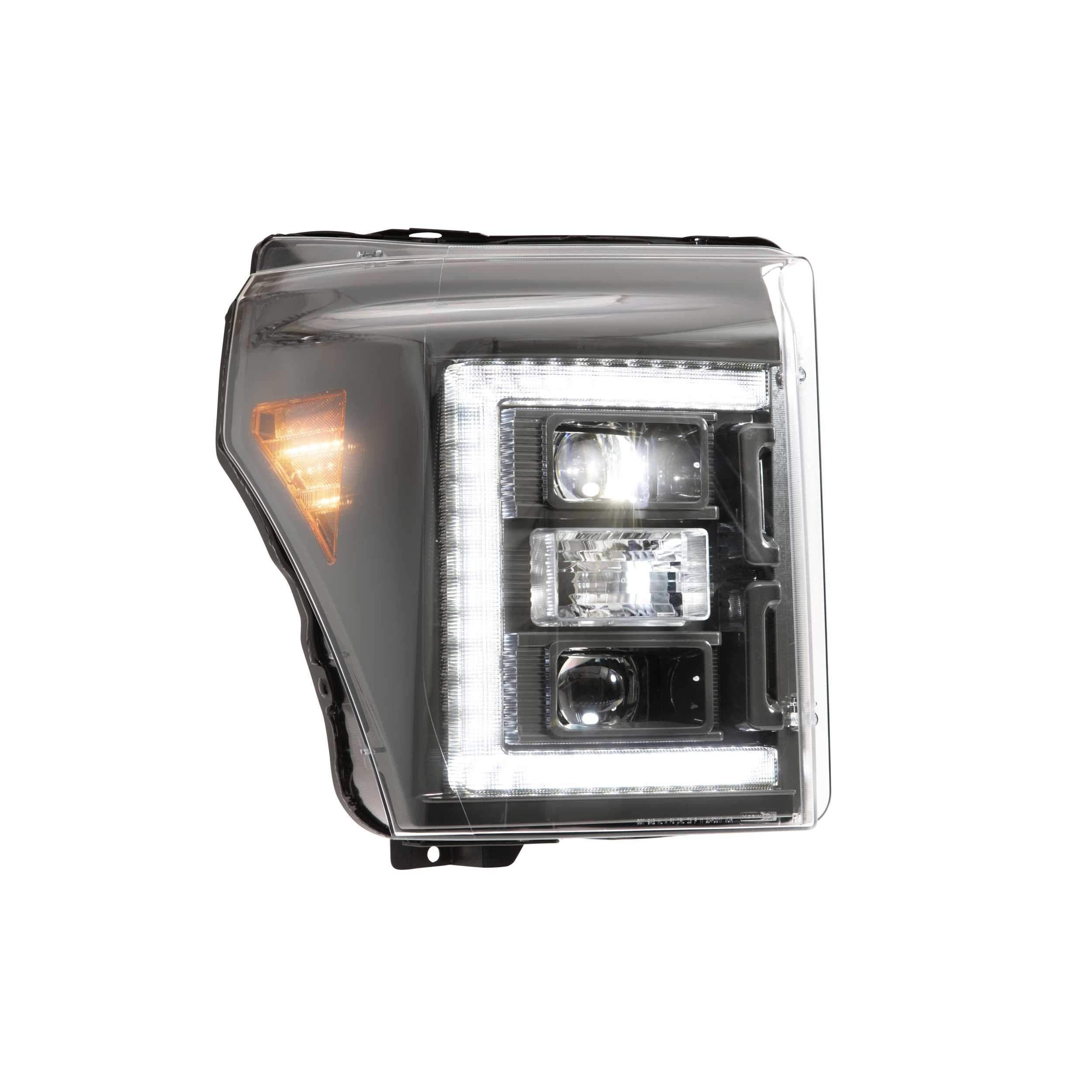 2011 - 2016 Ford Superduty 6.7L Powerstroke XB Hybrid LED Smoked Headlights (LF553) - Budget - Friendly Upgrade