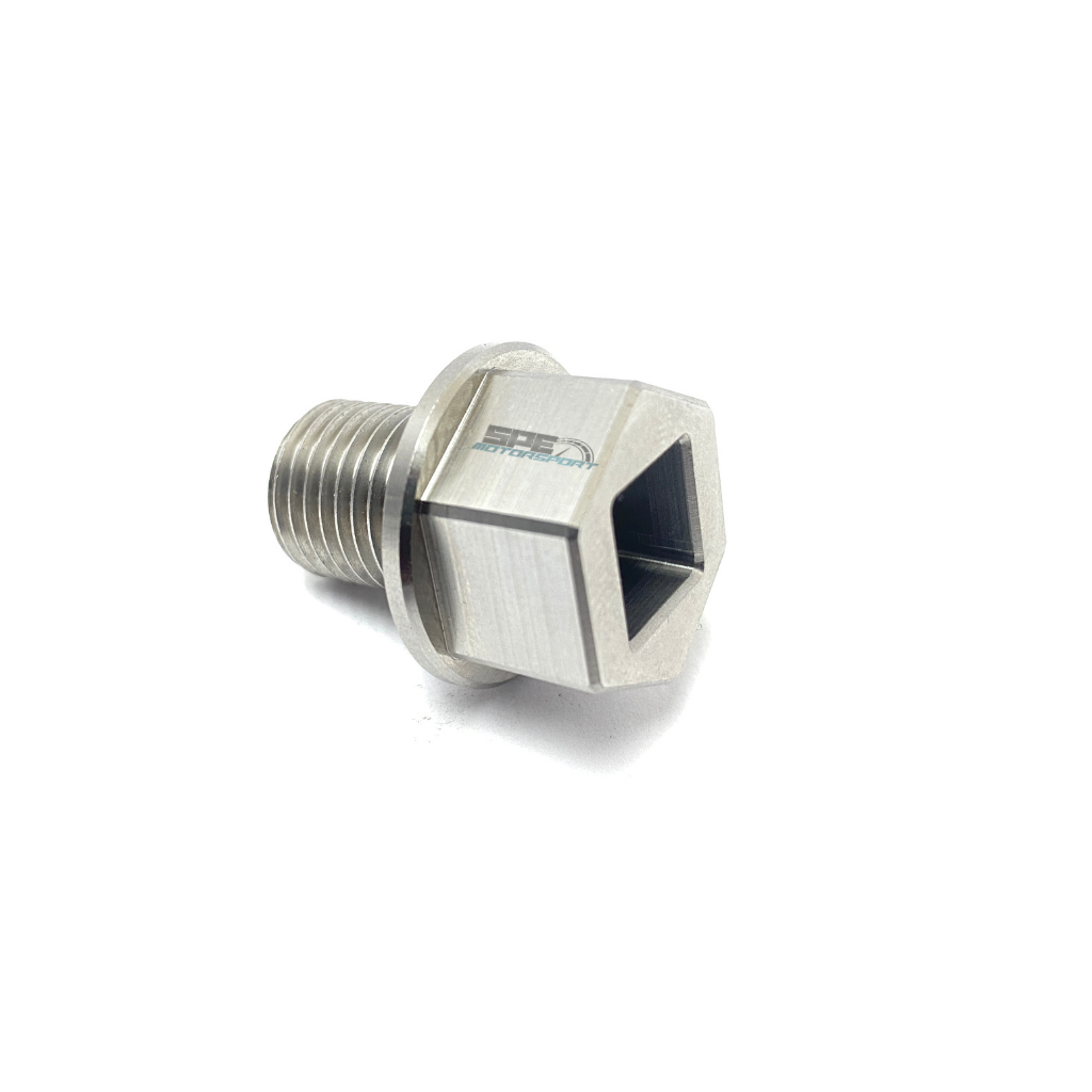 2012 - 2021 Ford Powerstroke Billet Stainless Oil Drain Plug (SPE - S100123)
