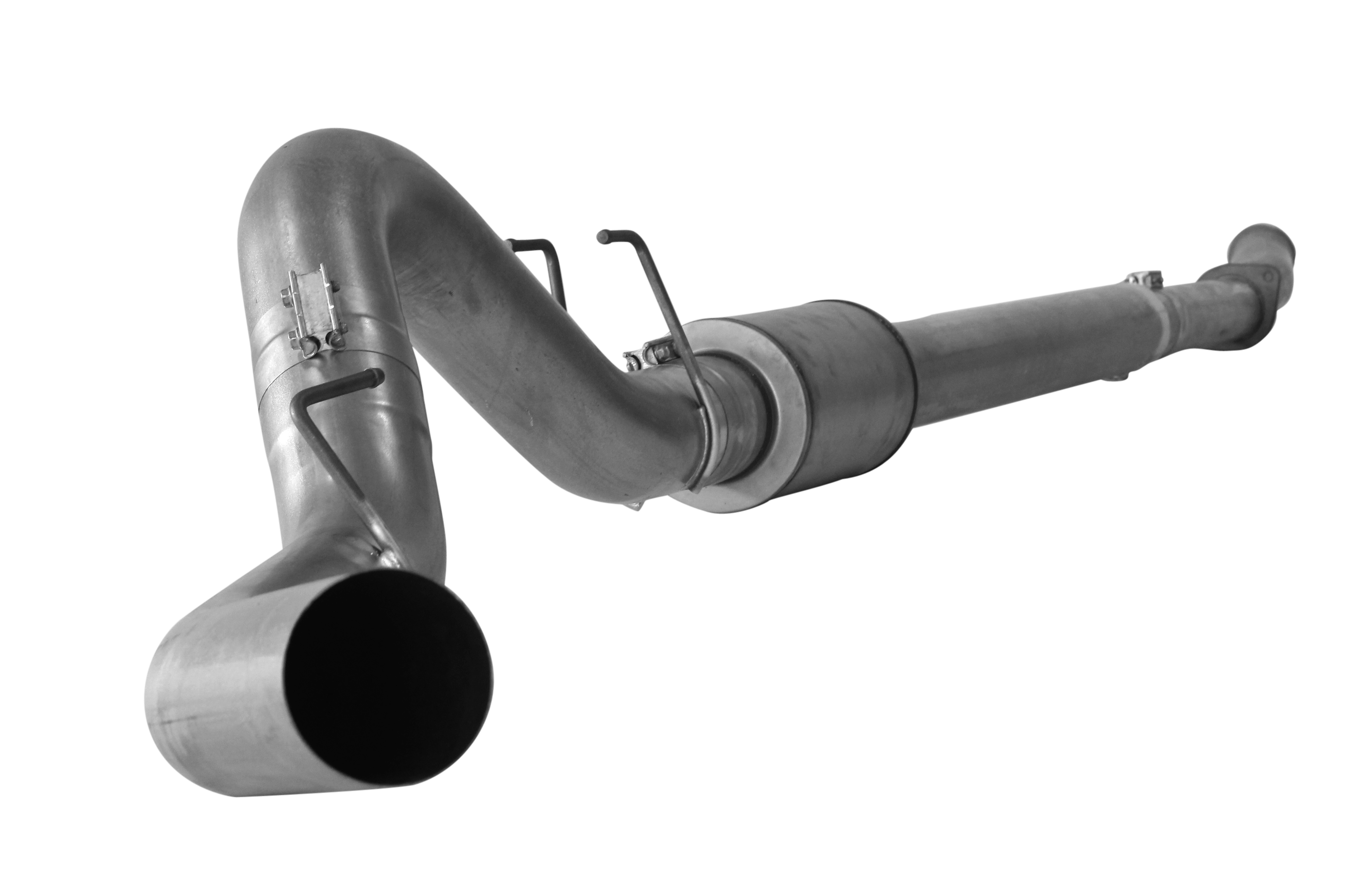 2011 - 2019 Ford 6.7L Powerstroke 5' Down Pipe Back Exhaust System w/ Muffler (FLO 652NB) - Boost Performance Now!